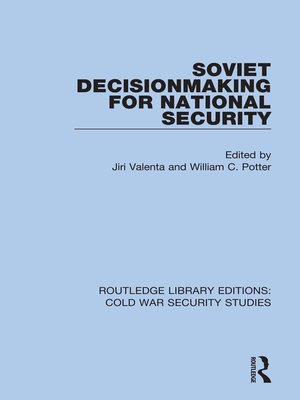 cover image of Soviet Decisionmaking for National Security